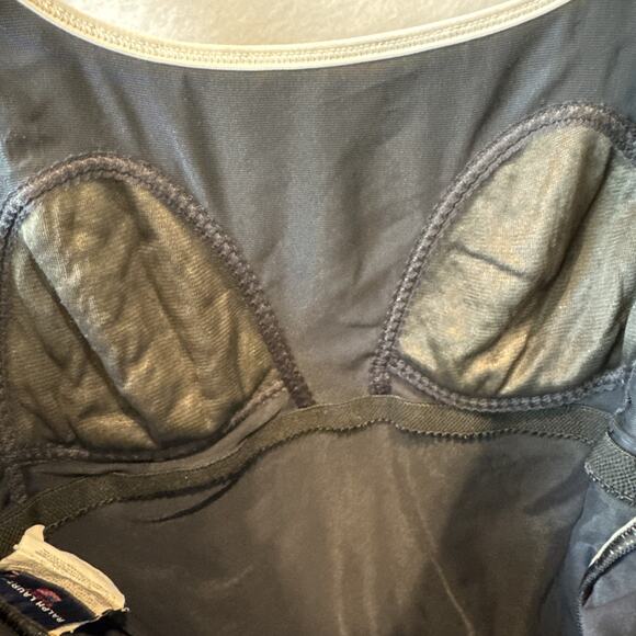 Vintage Ralph Lauren Sport Pony Logo Swimsuit 14 Black White Trim And Pony Scoop - Picture 5 of 7